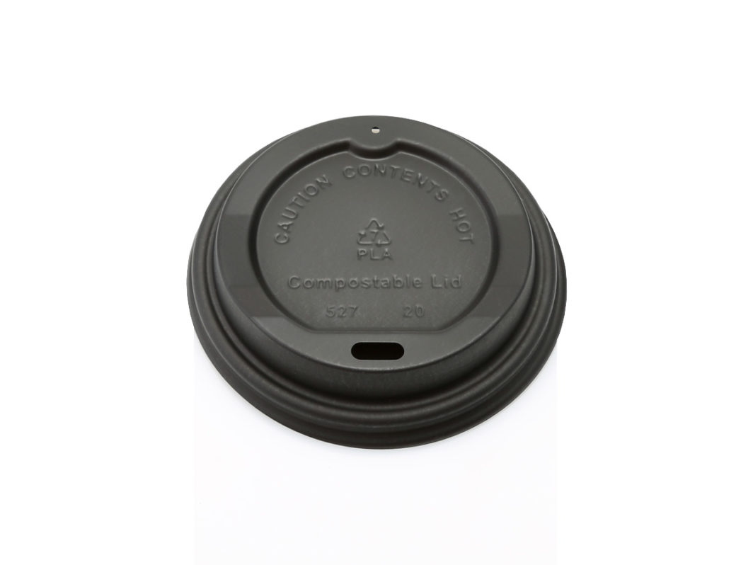 250ml CPLA Lid Biodegradable Black