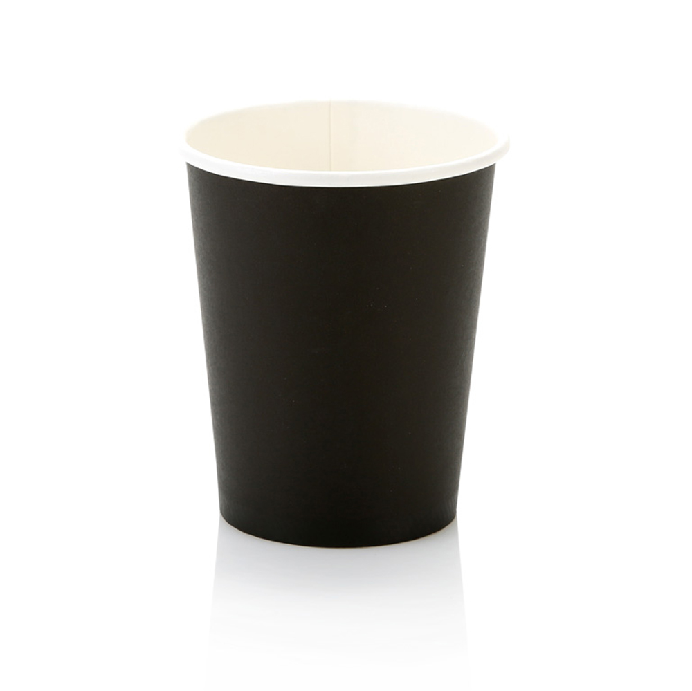 SW250-Blk-250ml-Single-Wall-Coffee-Cup-Black