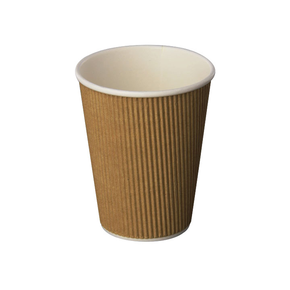 VRW350-K-350ml-Vertical-Ripple-Coffee-Cup-Kraft-new