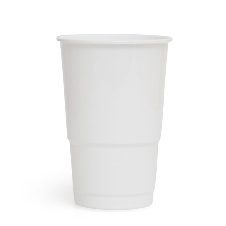 500ml White Plastic Cup King Cup
