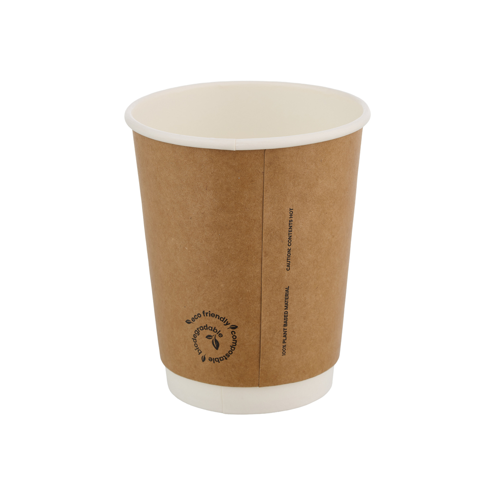 Biodegradable PLA Coffee Cup 250ml Kraft
