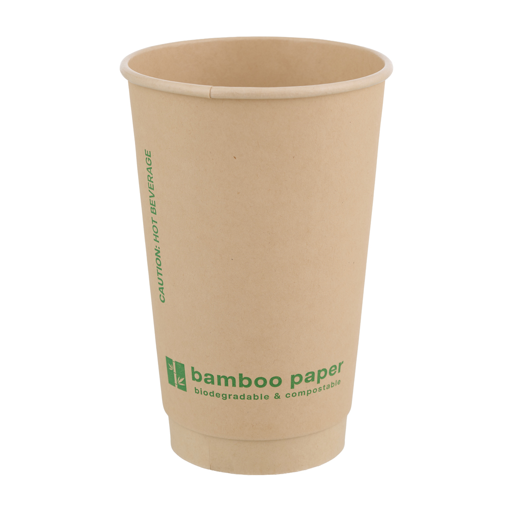 500ml Double Wall Coffee Cup Bamboo
