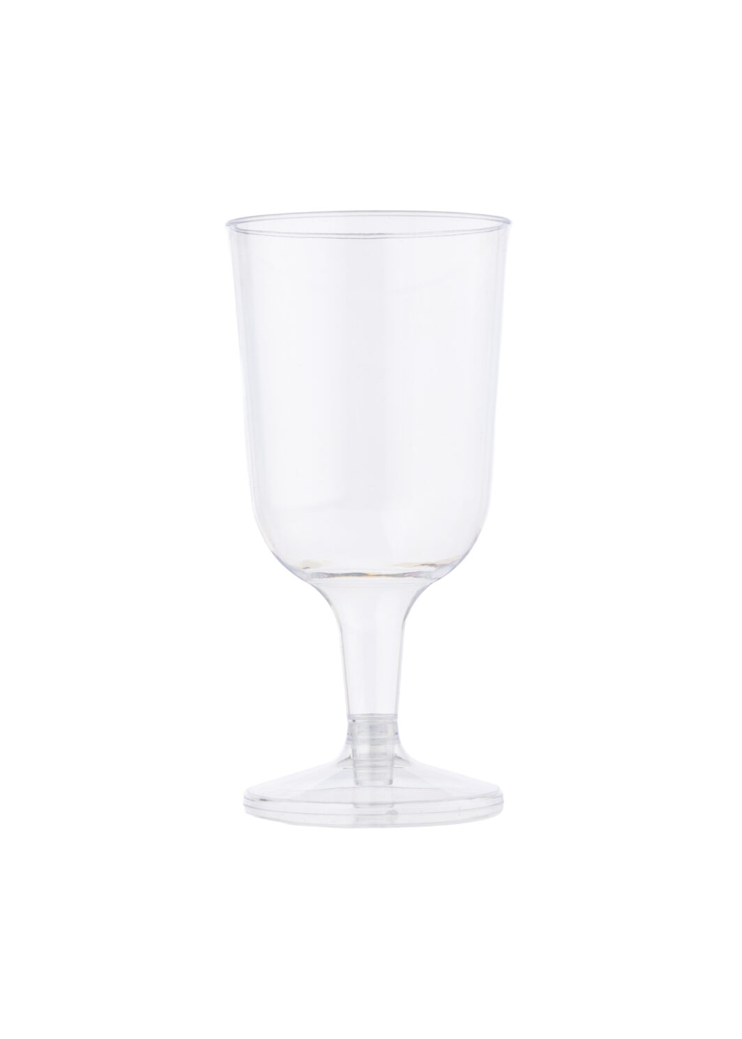 WC008 - Clear 195ml Plastic Wine Glass with Detachable Base - Picture 1